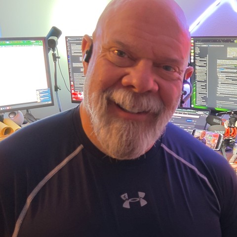 Connor MacIvor at his broadcast desk
